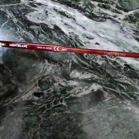 Montblanc Tortoise Brown MB0083S Mens Semi Rimless Sunglasses - Picture 13 of 16